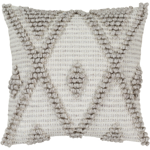ADR005-2222P 22 x 22 in. Anders Hand Woven Pillow Kit - Light Gray & Khaki
