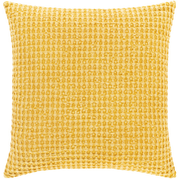 WFL005-2222P 22 x 22 in. Waffle Woven Pillow Kit - Saffron