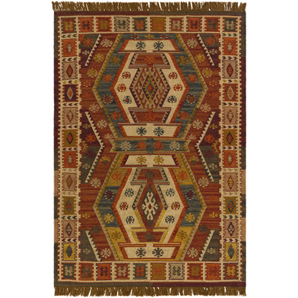 BUR2300-81012 8 ft. 10 in. x 12 ft. Bursa Hand Woven Rectangle Rug - Multi Color