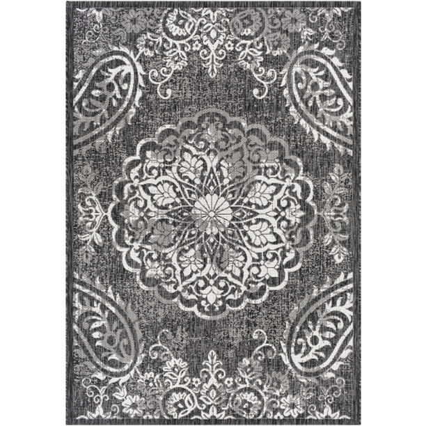 EAG2364-81012 8 ft. 10 in. x 12 ft. Eagean Machine Woven Rectangle Rug - Black, Charcoal & Cream