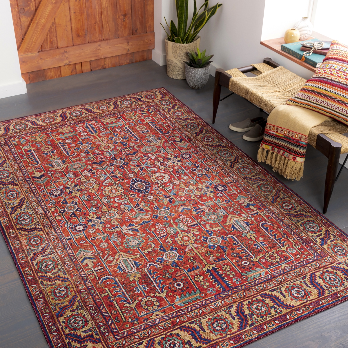 IRS2332-2339 2 ft. 3 in. x 3 ft. 9 in. Iris Rectangle Area Rug, Multi Color