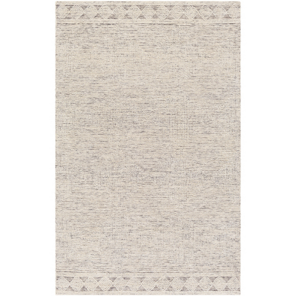 NCS2313-46 4 x 6 ft. Newcastle Hand Tufted Rectangle Rug - Cream, Taupe & Charcoal