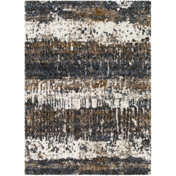 CSG2302-679 6 ft. 7 in. x 9 ft. Celestial Shag Machine Woven Rectangle Rug - Multi Color