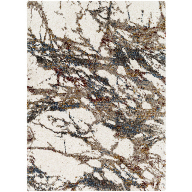 CSG2304-679 6 ft. 7 in. x 9 ft. Celestial Shag Machine Woven Rectangle Rug - Multi Color