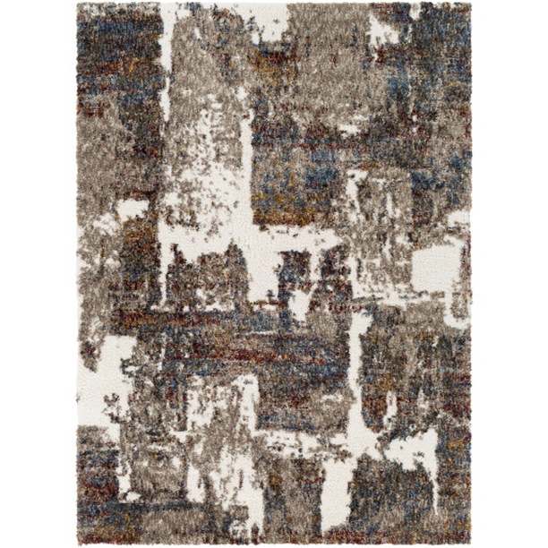 CSG2305-537 5 ft. 3 in. x 7 ft. Celestial Shag Machine Woven Rectangle Rug - Multi Color