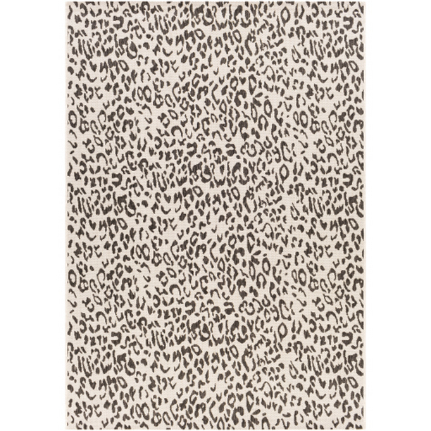 EAG2354-2211 2 ft. x 2 ft. 11 in. Eagean Machine Woven Rectangle Rug - Black, White & Medium Gray