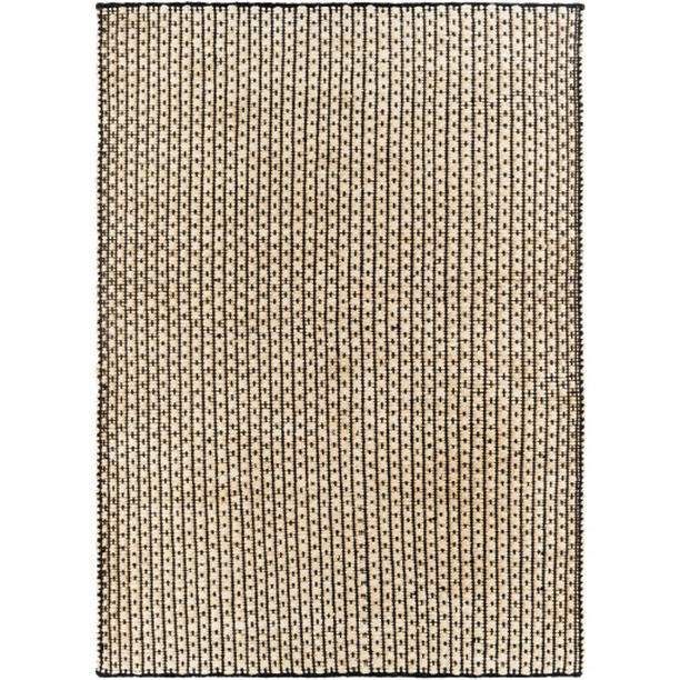 JAM2300-81012 8 ft. 10 in. x 12 ft. Jasmine Hand Woven Rectangle Rug - Black & Beige