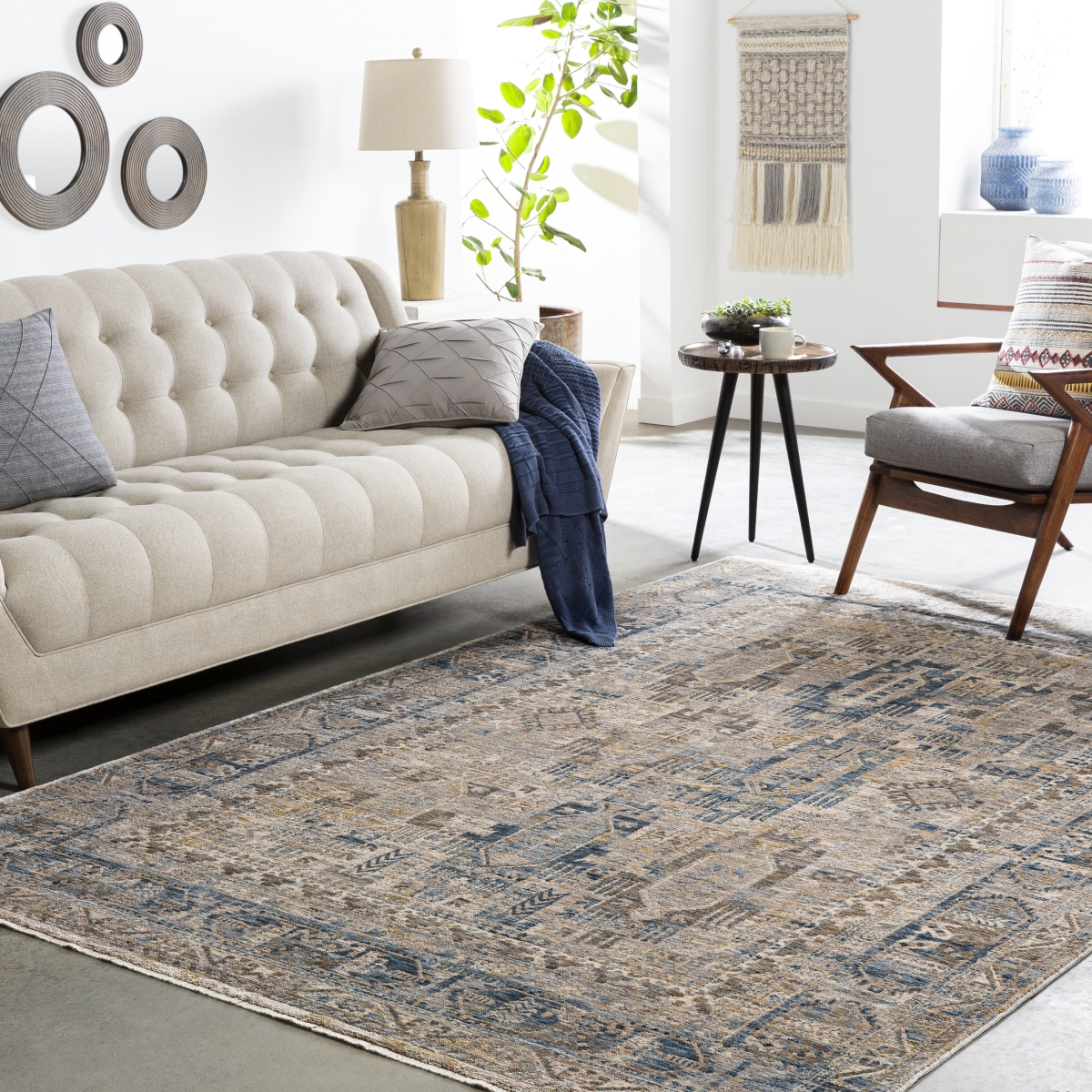 MBE2302-274 2 ft. 7 in. x 4 ft. Mirabel Machine Woven Rectangle Rug, Multi Color