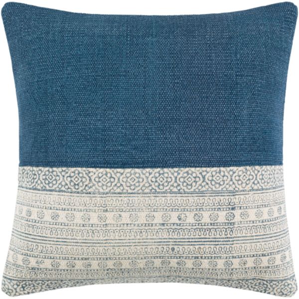 LL004-2222P 22 x 22 in. Lola Pillow Kit, Cream & Navy - Polyester Filled