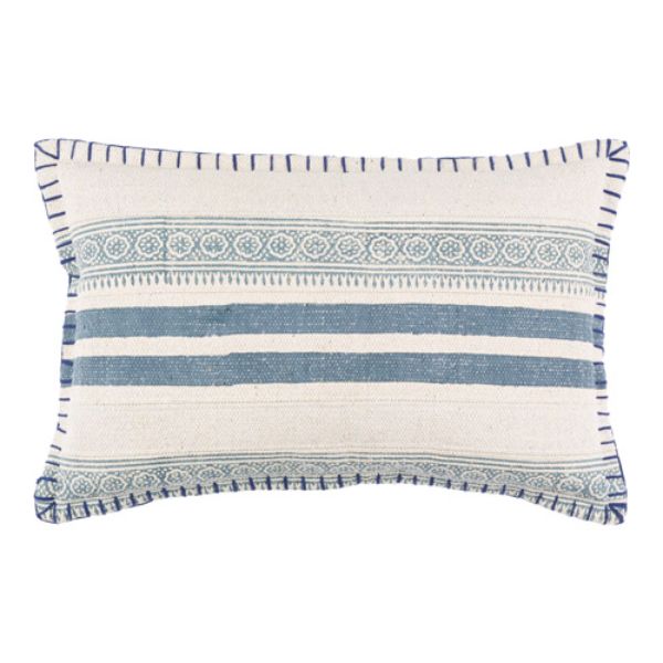 LL006-1422P 14 x 22 in. Lola Pillow Kit, Navy & Cream