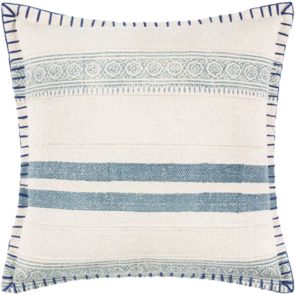 LL006-1818P 18 x 18 in. Lola Pillow Kit, Navy & Cream