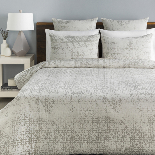 Picture of Surya ASR1000-ES 26 x 26 in. Abstraction Duvet Euro Sham Bedding - Light Gray