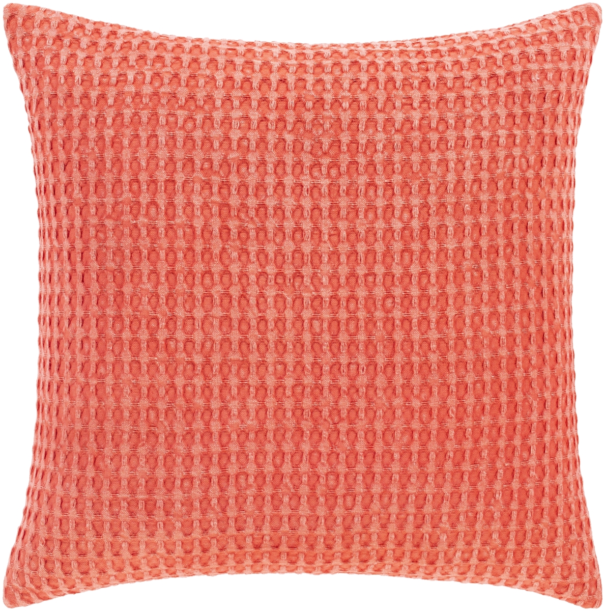 WFL003-1818D 18 x 18 in. Waffle Square Pillow Kit, Bright Orange