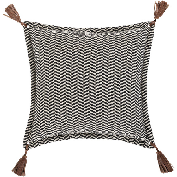 FNA003-2020D 20 x 20 in. Fiona II Woven Pillow Kit - Black, Camel & Beige -  Livabliss