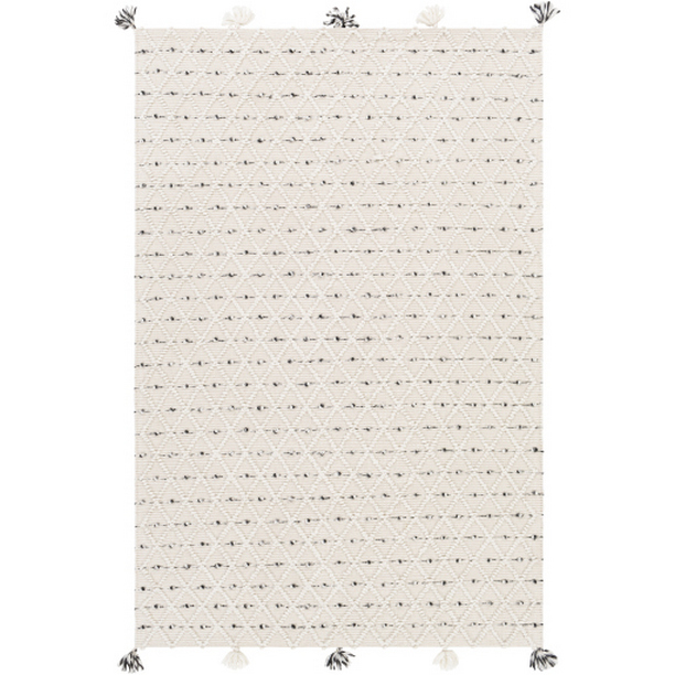 AZA2301-81012 8 ft. 10 in. x 12 ft. Azalea Hand Woven Rectangle Rug - Medium Gray, Black & Ivory