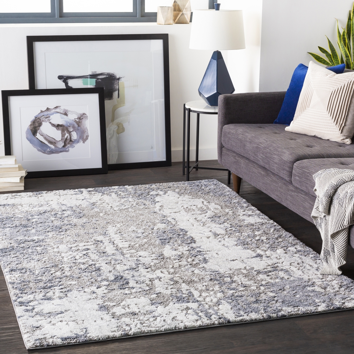 VNE2304-53RD 5 ft.3 in. Round Venice Machine Woven Rug, Multi Color