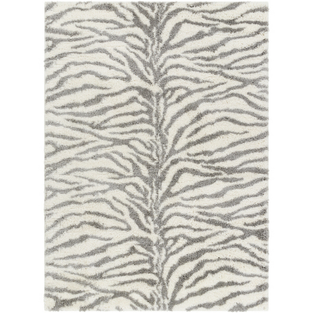 Picture of Livabliss ALH2308-679 6 ft. 7 in. x 9 ft. Aliyah Shag Machine Woven Rectangle Rug - Cream & Medium Gray