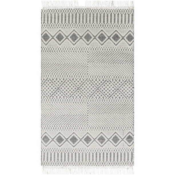 SIC2300-69 6 x 9 ft. Saint Clair Hand Woven Rectangle Rug - Black & Cream