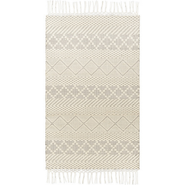 SIC2303-69 6 x 9 ft. Saint Clair Hand Woven Rectangle Rug - Black & Cream