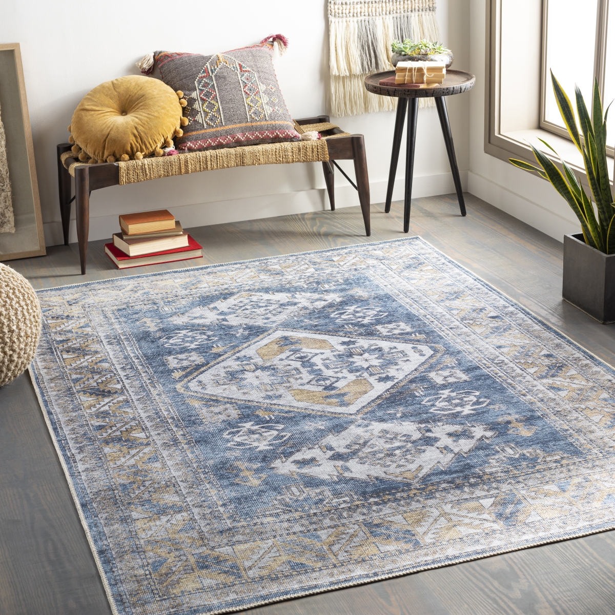AML2315-5373 5 ft. 3 in. x 7 ft. 3 in. Amelie Rectangle Machine Woven Rug, Multi Color