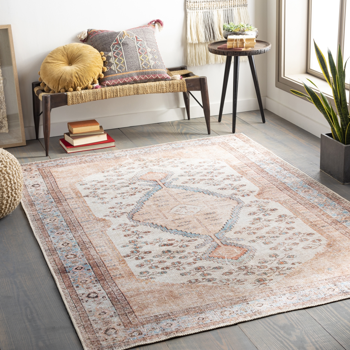 AML2326-5373 5 ft. 3 in. x 7 ft. 3 in. Amelie Rectangle Area Rug, Multi Color