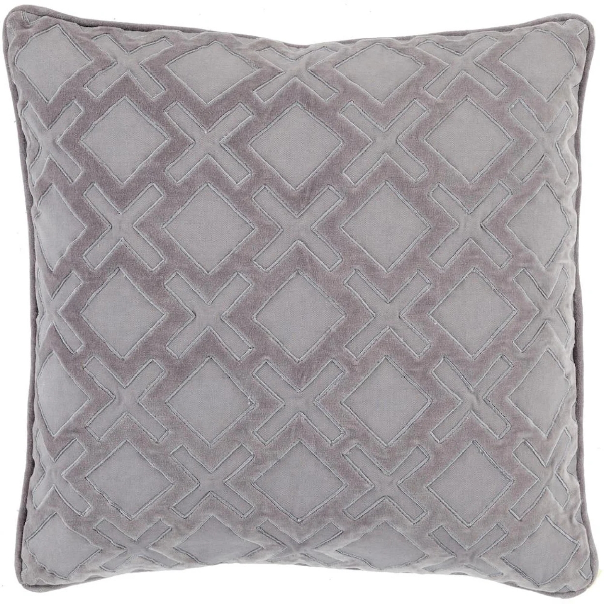 AX005-2020 20 x 20 in. Alexandria Square Pillow Cover, Silver