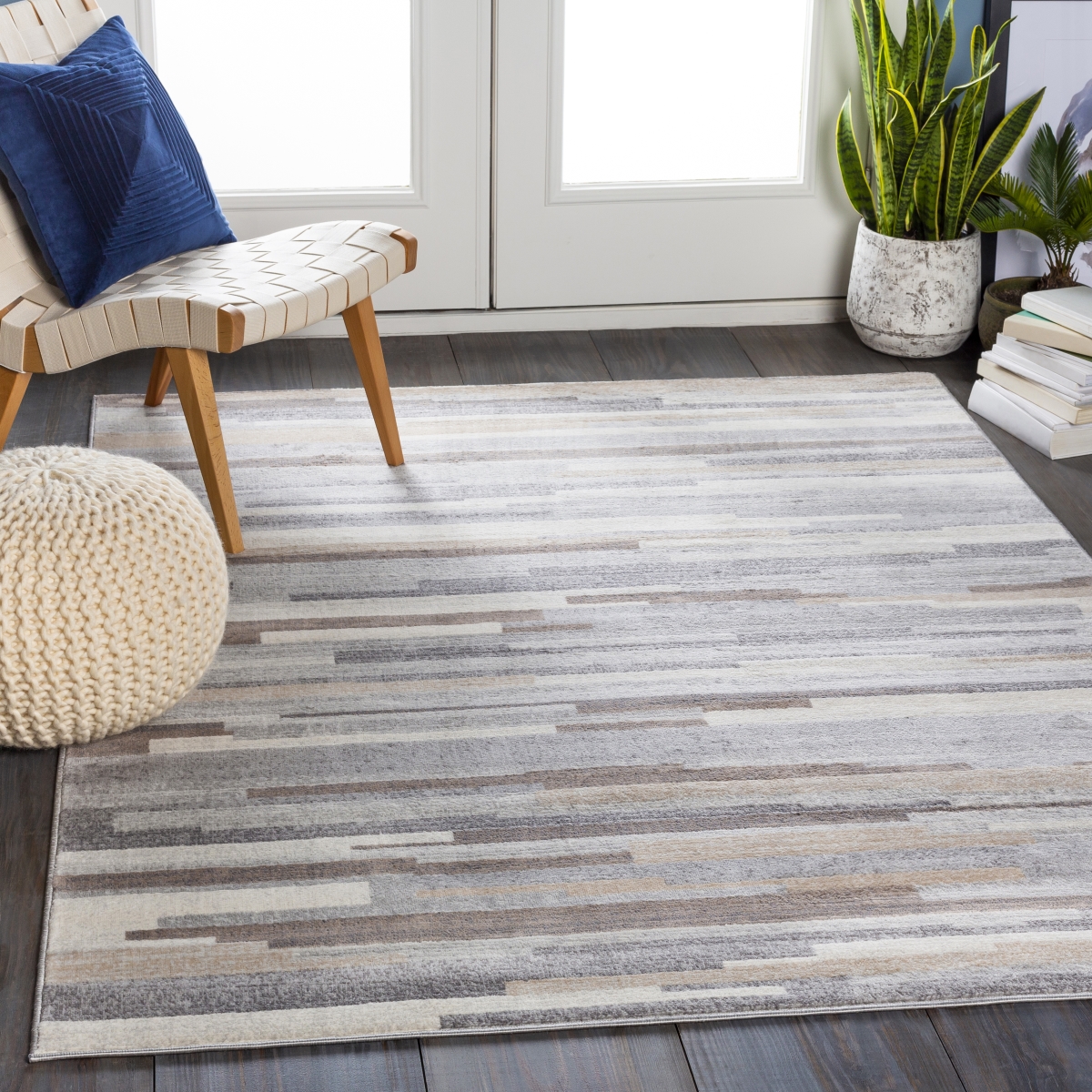 ROM2302-67RD 6 ft. 7 in. Roma Round Area Rug, Multi Color