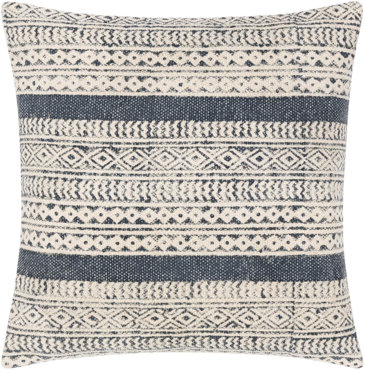 Picture of Livabliss JNY014-2222P 22 x 22 in. Janya Pillow Kit with Polyester Insert&#44; Dark Blue & Beige