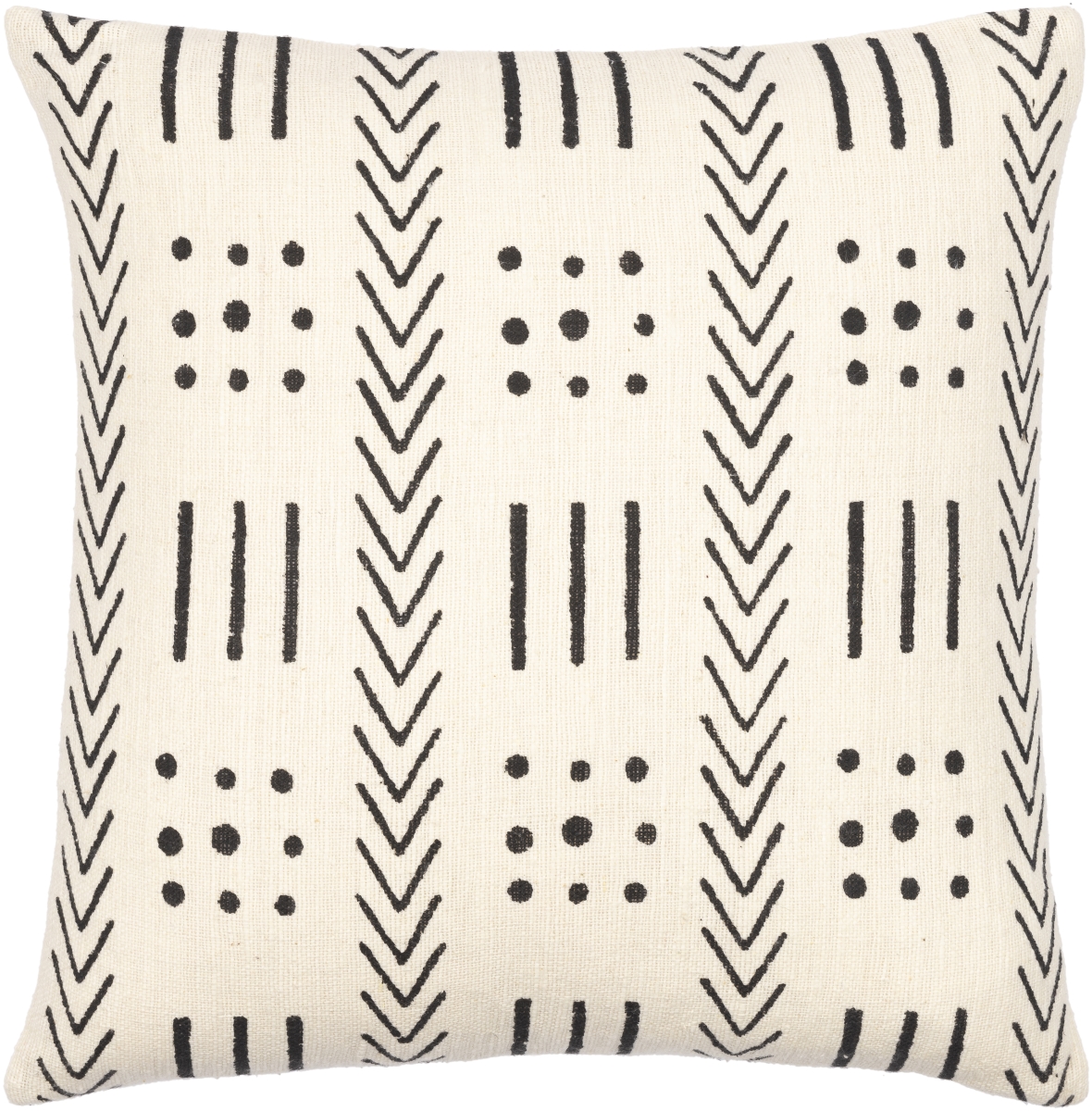 MAA006-2020D 20 x 20 in. Malian Pillow Kit - Cream, Black