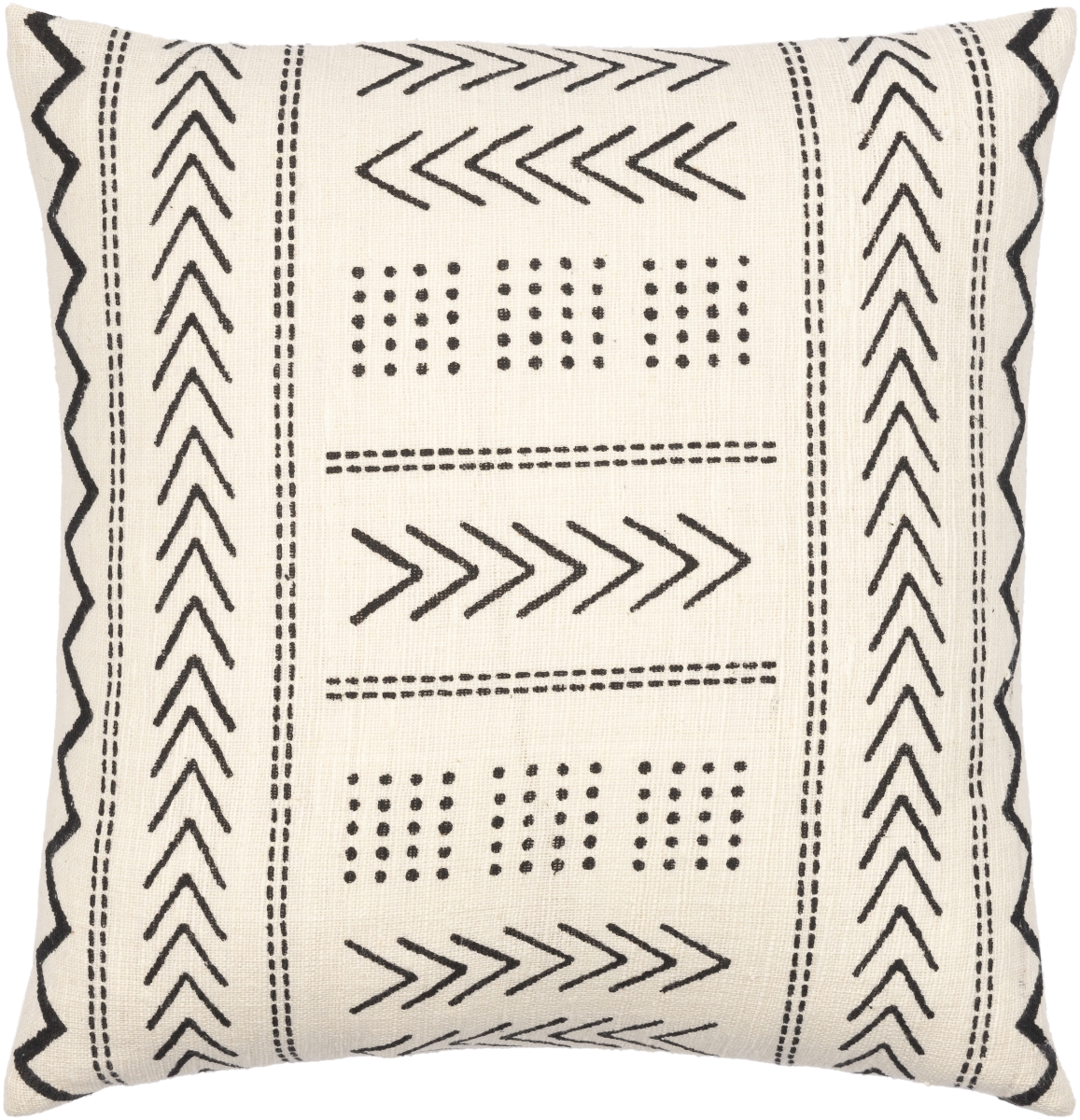 MAA010-2020D 20 x 20 in. Malian Pillow Kit - Cream, Black
