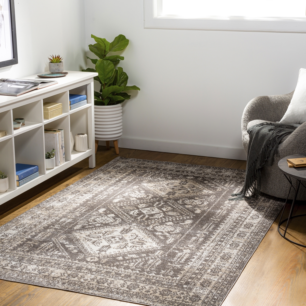 LVR2302-679 6 ft. 7 in. x 9 ft. Lavadora Rectangle Area Rug, Multi Color