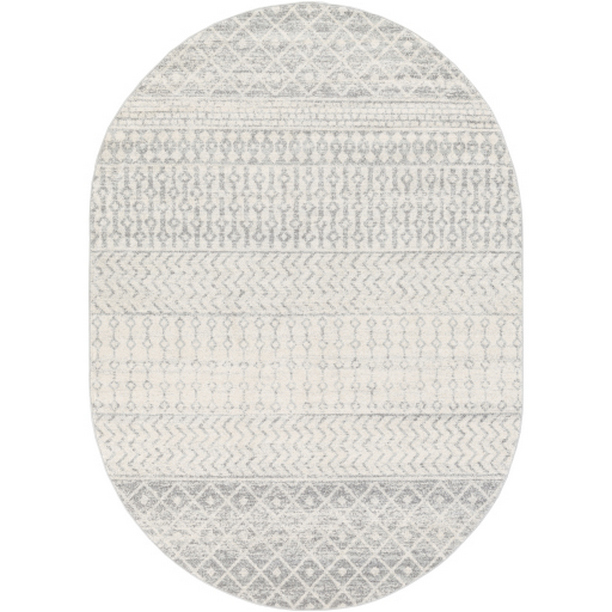 ELZ2308-58OV 5 x 8 ft. Elaziz Machine Woven Oval Rug - Multi Color