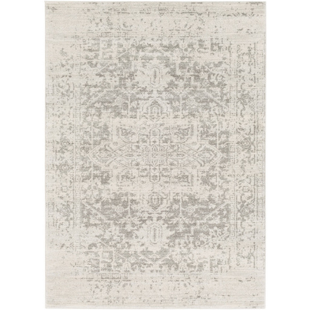 HAP1024-2716 2 ft. 7 in. x 16 ft. Harput Machine Woven Rectangle Rug - Charcoal, Light Gray & Beige
