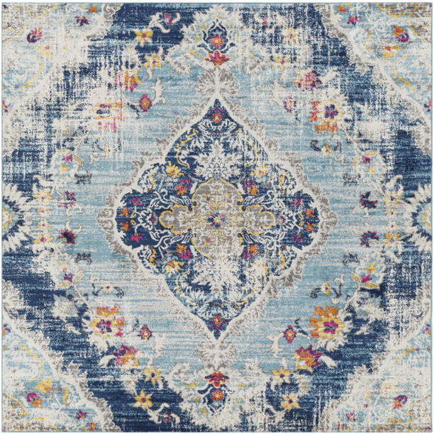 FSA2300-67SQ 6 ft. 7 in. Floransa Machine Woven Square Rug - Multi Color