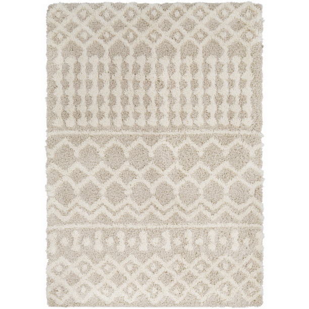 USG2303-1014 10 x 14 ft. Urban Shag Machine Woven Rectangle Rug - Cream & Beige