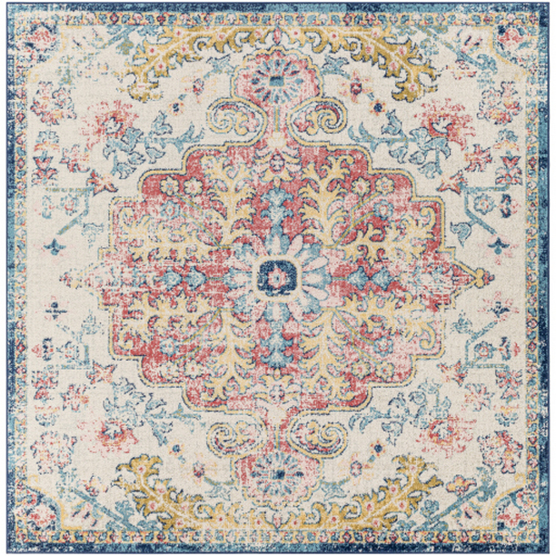 MUT2321-67SQ 6 ft. 7 in. Murat Machine Woven Square Rug - Multi Color