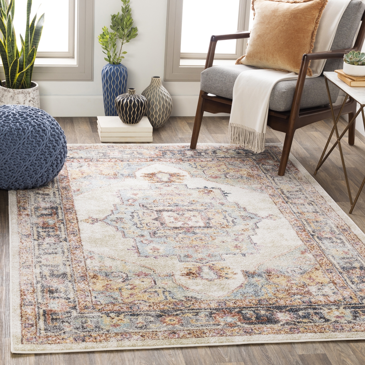 NWM2300-2710 2 ft. 7 in. x 10 ft. New Mexico Rectangle Area Rug, Multi Color