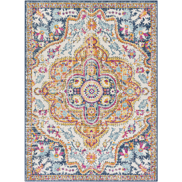 FSA2333-5371 5 ft. 3 in. x 7 ft. 1 in. Floransa Machine Woven Rectangle Rug - Multi Color