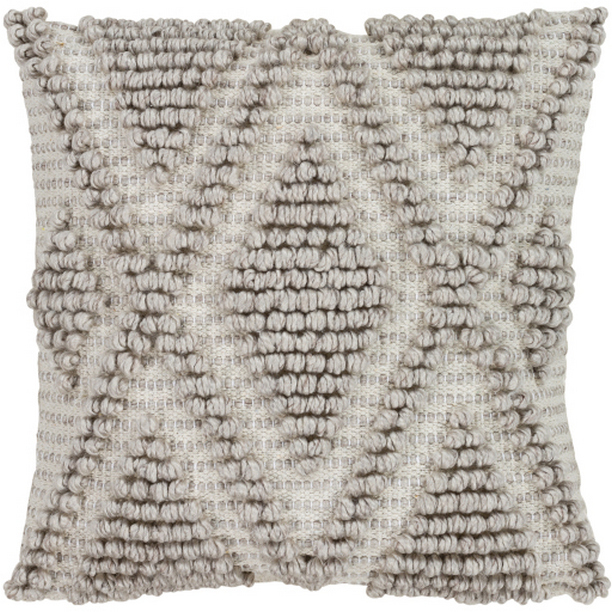 ADR004-2020P 20 x 20 in. Anders Hand Woven Pillow Kit - Light Gray & Khaki