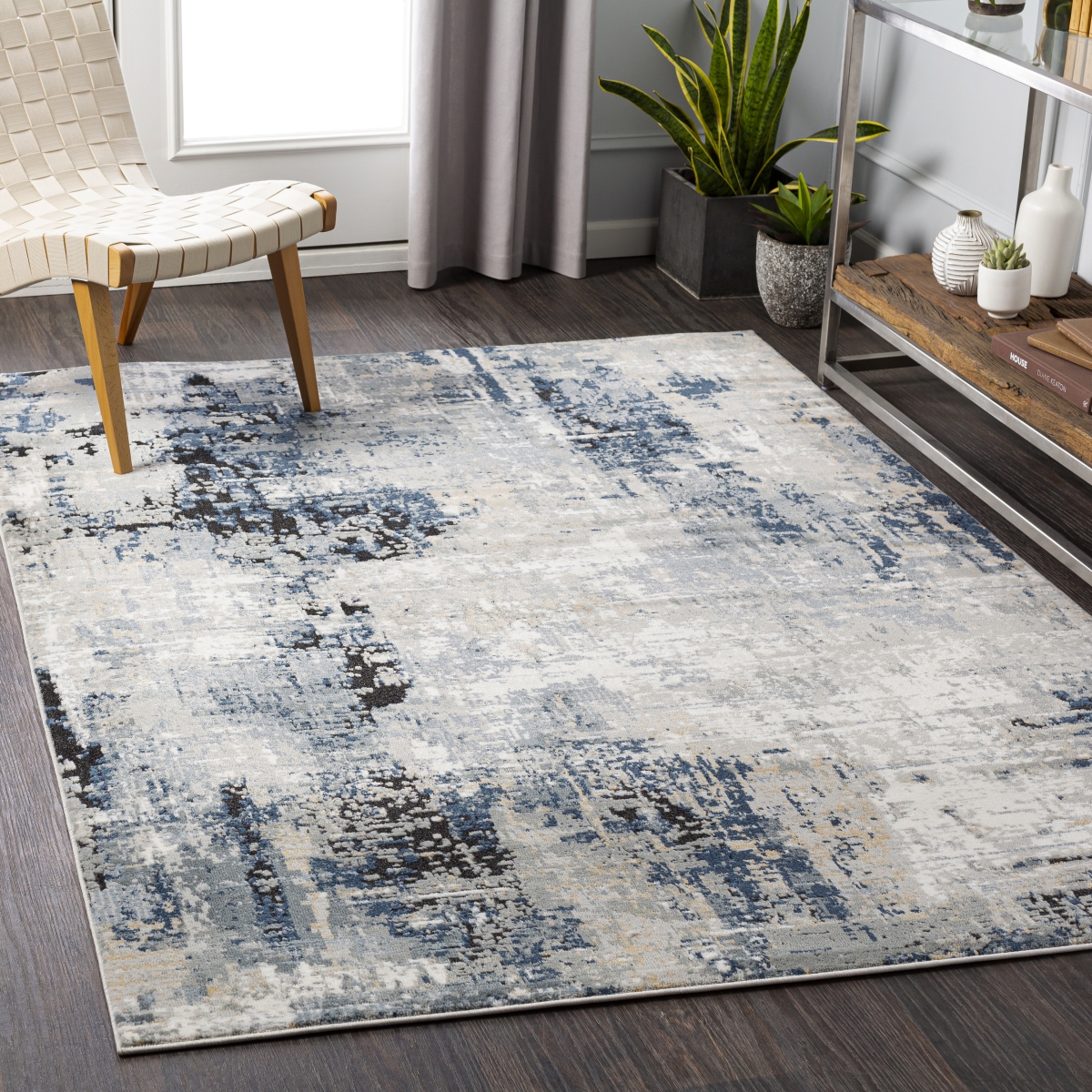 JLO2300-5373 5 ft. 3 in x 7 ft. 3 in. Jolie Machine Woven Rectangular Area Rug, Taupe & Beige