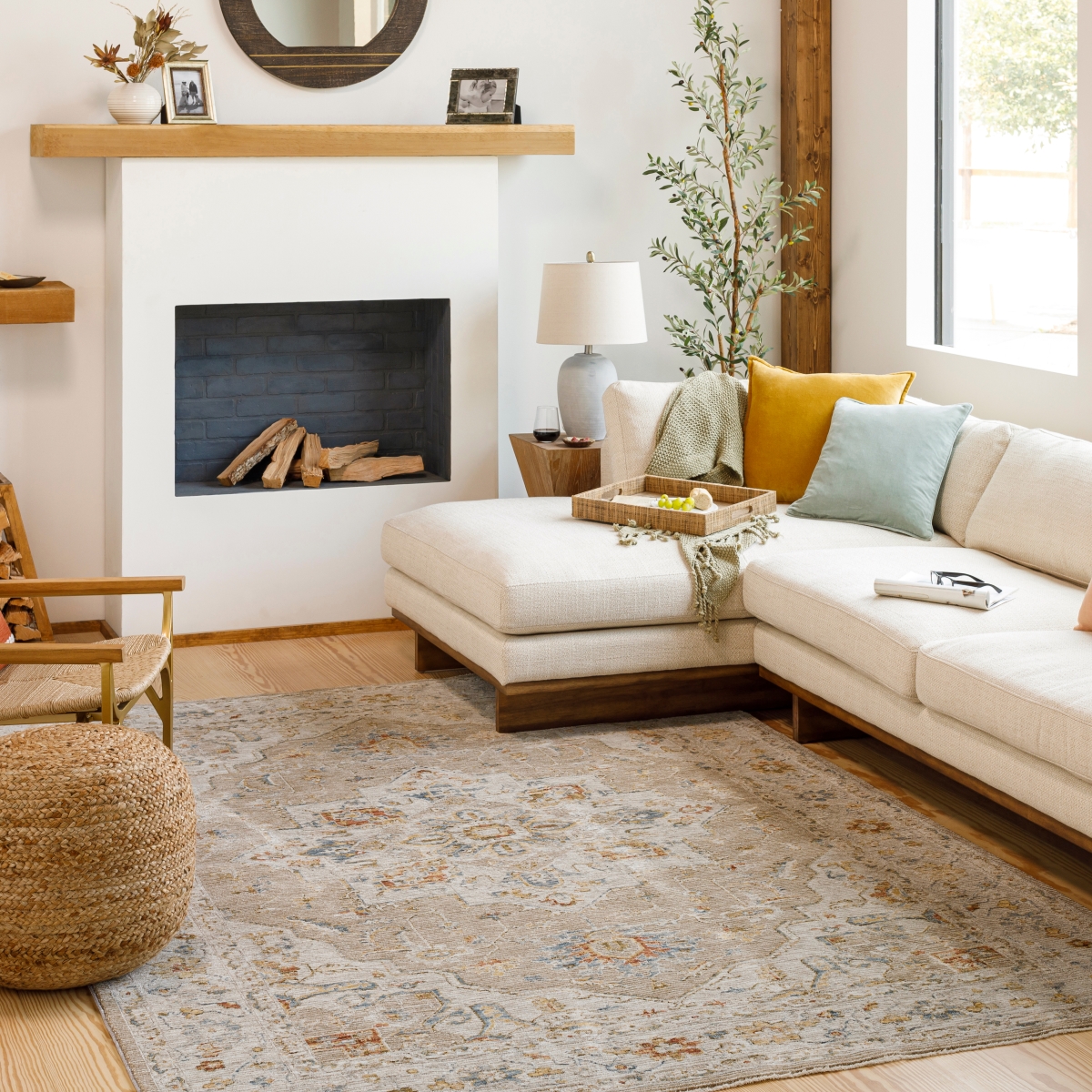 REN2305-1014 10 x 14 ft. Reina Rectangle Area Rug, Multi Color