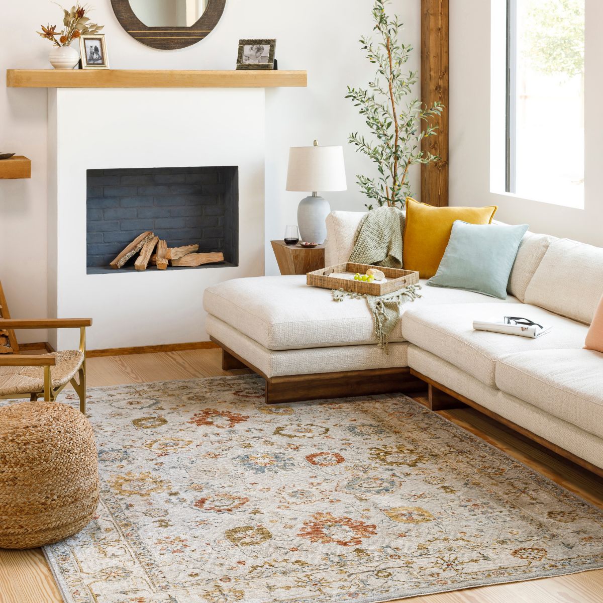 REN2307-1014 10 x 14 ft. Reina Rectangle Area Rug, Multi Color