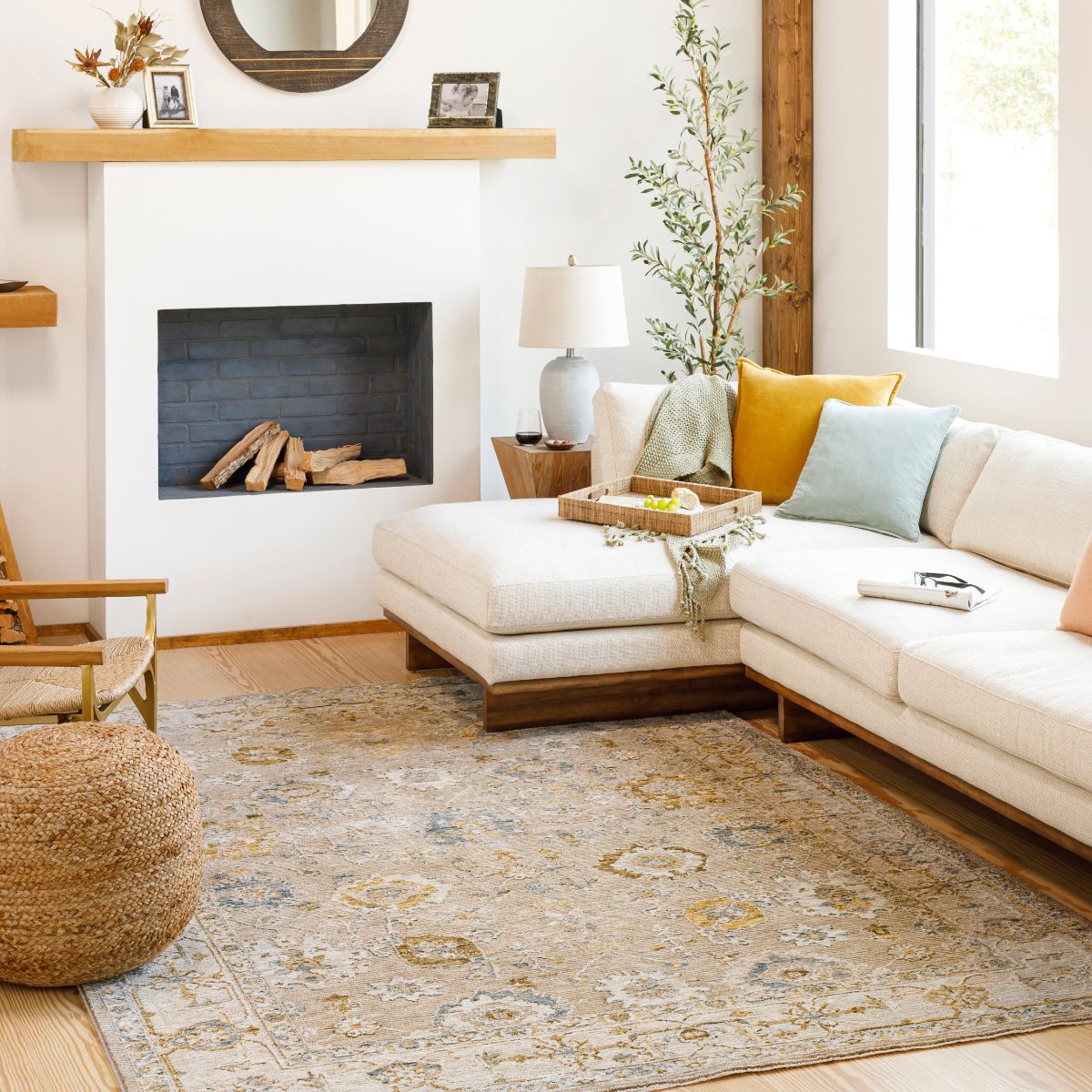 REN2308-1215 12 x 15 ft. Reina Rectangle Area Rug, Light Brown