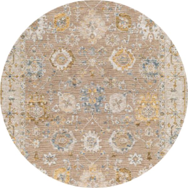 REN2308-53RD 5 ft. 3 in. Reina Round Machine Woven Rug, Multi Color
