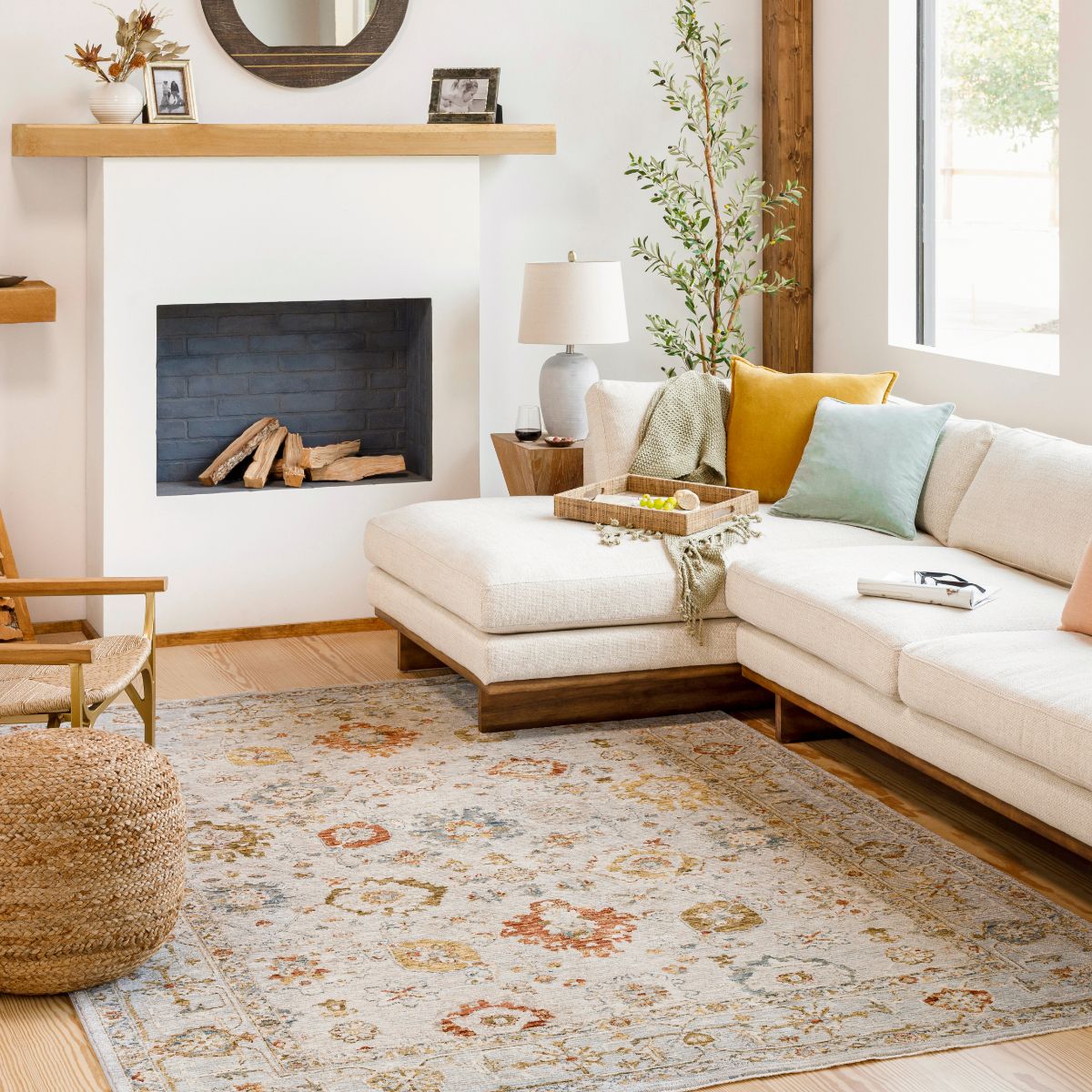 REN2309-9122 9 ft. x 12 ft. 2 in. Reina Rectangle Area Rug, Multi Color