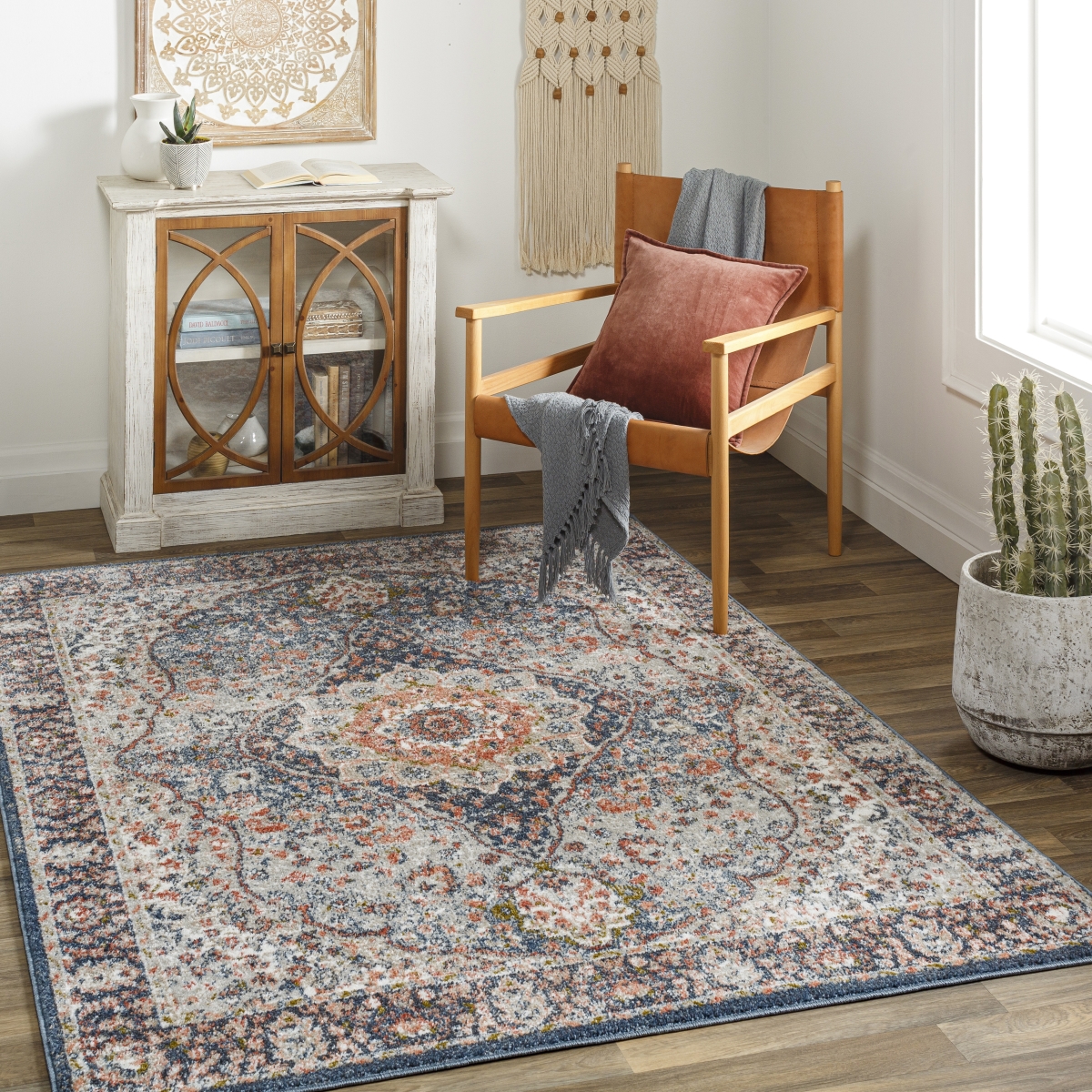 DAV2317-679 6 ft. 7 in. x 9 ft. Davaro Rectangle Area Rug, Multi Color