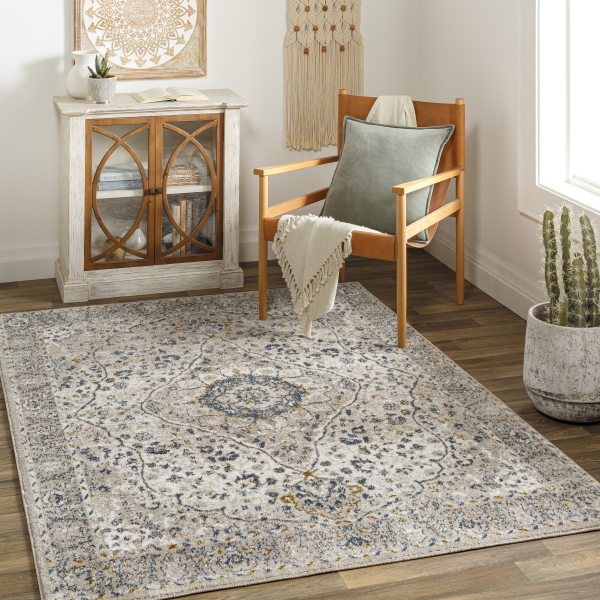 DAV2318-679 6 ft. 7 in. x 9 ft. Davaro Rectangle Area Rug, Multi Color