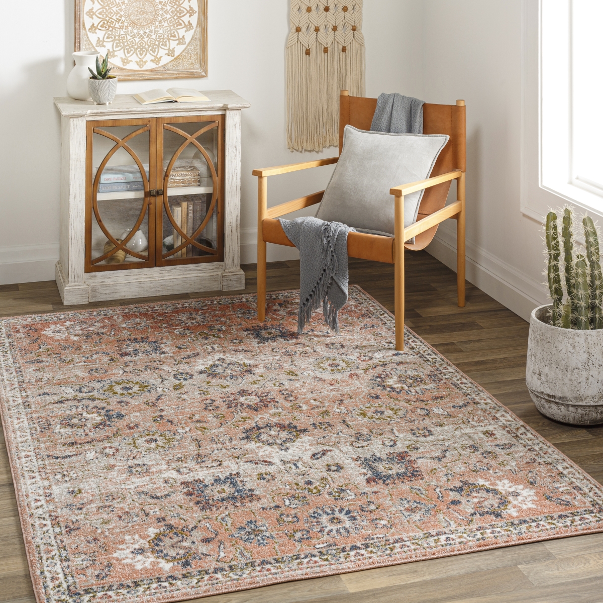 DAV2333-679 6 ft. 7 in. x 9 ft. Davaro Rectangle Area Rug, Multi Color