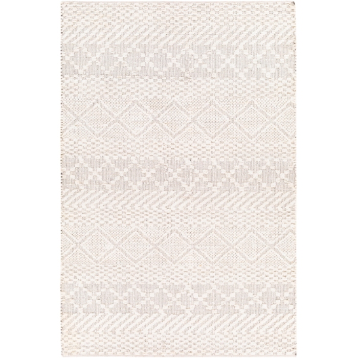 BWK2319-23 2 x 3 ft. Brunswick Machine Woven Rug - Cream, Black & Light Beige