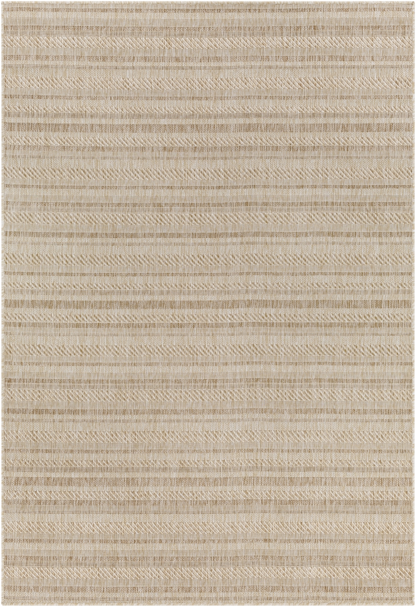 EAG2409-2211 2 ft. x 2 ft. 11 in. Eagean Global Machine Woven Rectangle Rug - Light Beige, Brown, Cream & Light Brown